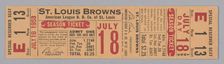 Season ticket for the St. Louis Browns baseball team, 1953. Creator: Unknown