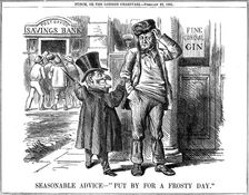 Seasonable Advice - Put by for a Frosty Day 1861