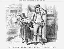 Seasonable Advice - "Put by for a Frosty Day" 1861. Creator: Unknown
