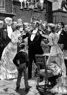 Seasonable Compliment: Crowning The Hero, 1881. Creator: William James Palmer