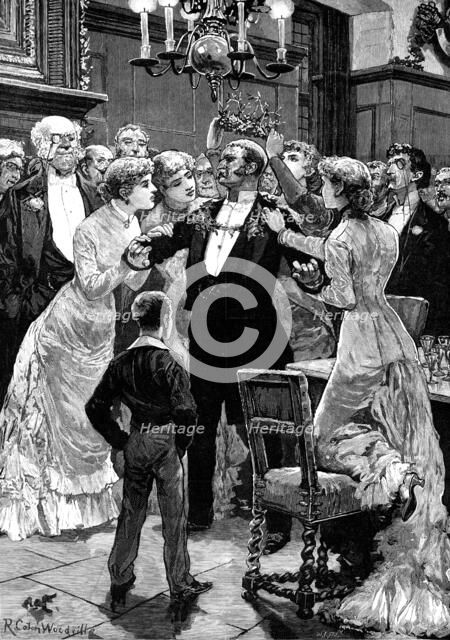 Seasonable Compliment: Crowning The Hero, 1881. Creator: William James Palmer.