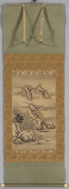 Seasonal Landscapes: Winter, mid- to late 1500s. Creator: Kano Hideyori (Japanese, active mid- to late 1500s)