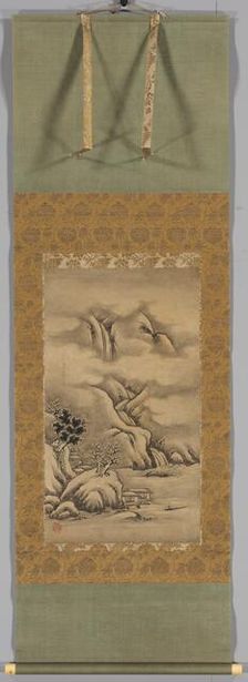 Seasonal Landscapes: Winter, mid- to late 1500s. Creator: Kano Hideyori (Japanese, active mid- to late 1500s)