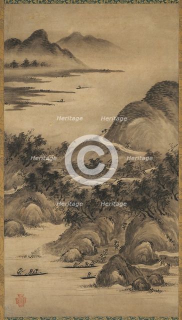 Seasonal Landscapes, mid- to late 1500s. Creator: Kano Hideyori (Japanese, active mid- to late 1500s).