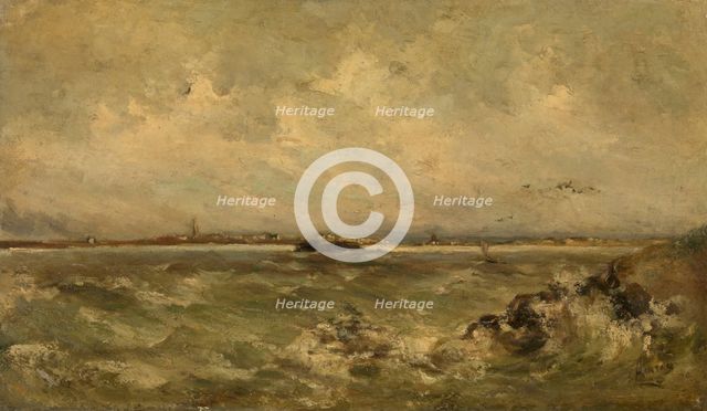 Seascape, 1878. Creator: Louis Artan.