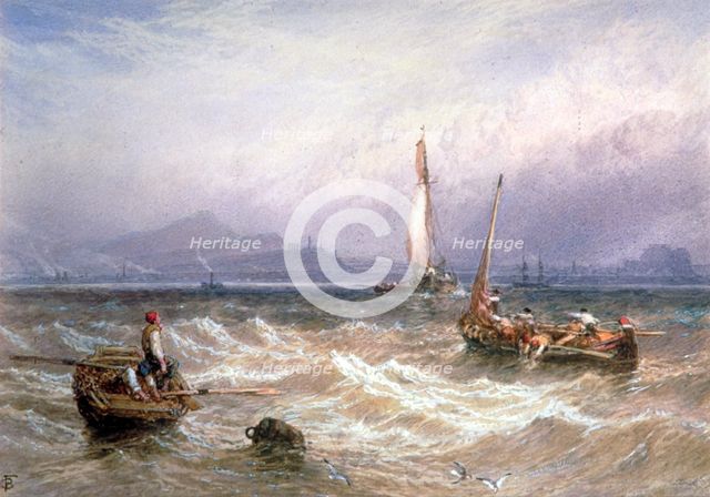 'Seascape', 19th century.                                                       Creator: Birket Foster.