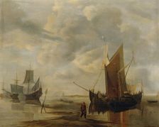 Seascape (copy after Jan van de Capelle), 1900. Creator: Lotte Sykora