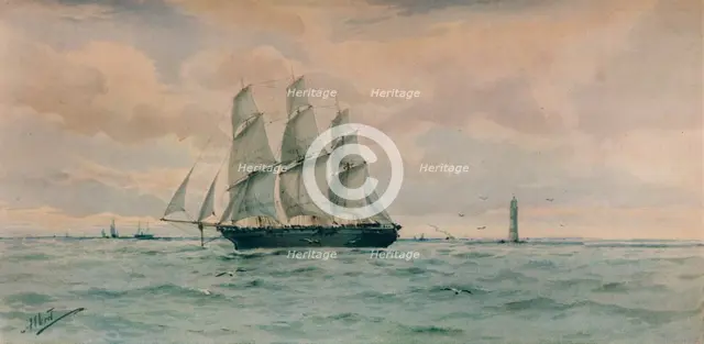 'Seascape', c1895. Artist: Albert Ernest Markes.