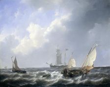 Seascape from the Zeeland Waters, near the Island of Schouwen, 1825-1827. Creator: Petrus Johannes Schotel