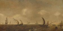 Seascape off Scheveningen Beach, c.1629. Creator: Willem Van Diest