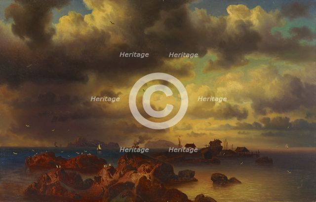 Seascape, late 19th-early 20th century. Creator: Emilia Appelgren.