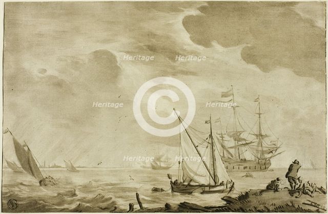 Seascape, n.d. Creator: Cornelis Ploos van Amstel.