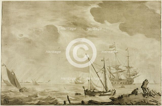 Seascape, n.d. Creator: Cornelis Ploos van Amstel.