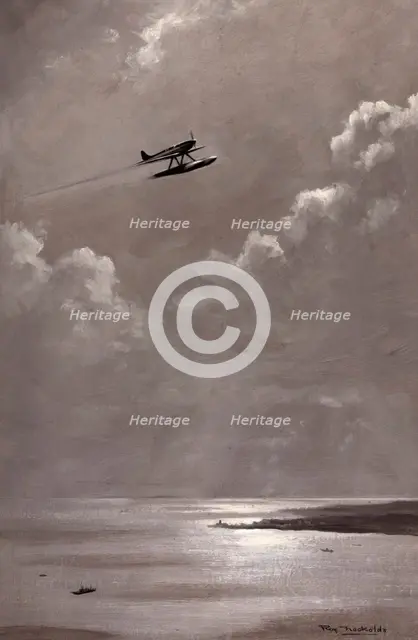 Seascape [Schneider Trophy aircraft], between 1939 and 1946. Creators: Central Office of Information, Roy Anthony Nockolds.