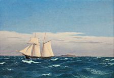 Seascape with the island of Hjelm and the coast of Jutland, 1827-45. Creator: CW Eckersberg