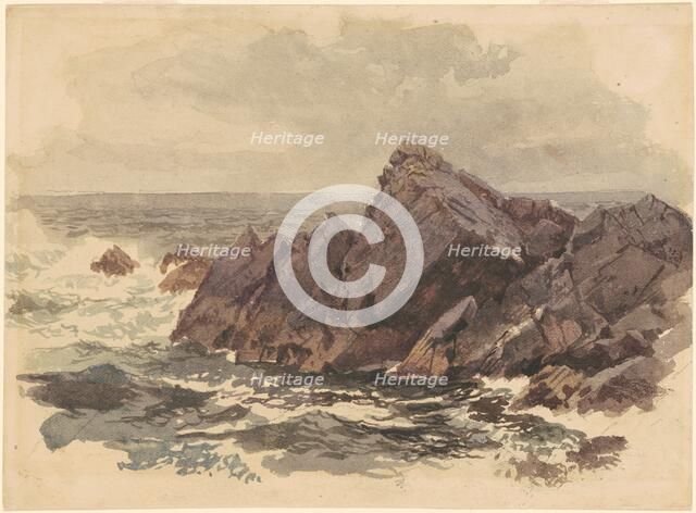 Seascape with Rocks, c. 1890s. Creator: William Trost Richards.