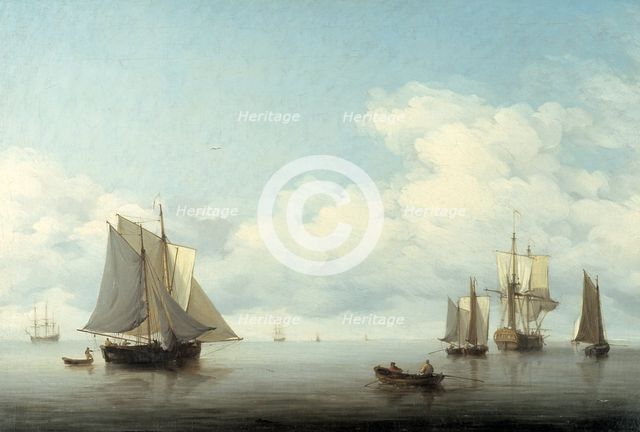 'Seascape with shipping', 1743-1759. Creator: Charles Brooking.
