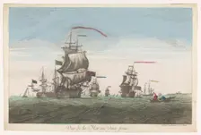 Seascape with ships and boats in the wind, 1745-1775. Creator: Unknown