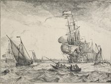 Seascapes with views of the Ij and Amsterdam, Rotterdam, Katwijk, etc. Untitled, 1701. Creator: Ludolf Bakhuizen