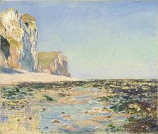 Seashore and Cliffs of Pourville in the Morning, 1882. Creator: Monet; Claude (1840-1926)