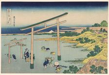 Seashore at Nobutoura (Nobutoura), from the series "Thirty-six Views of Mount Fuji..., c. 1830/33. Creator: Hokusai