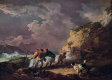 Seashore: Fishermen Hauling in a Boat 1791. Creator: George Morland