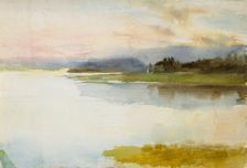 Seashore in the Evening; Landscape, Evening, 1890-1899. Creator: Albert Edelfelt