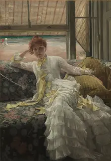 Seaside (July: Specimen of a Portrait), 1878. Creator: James Tissot (French, 1836-1902)