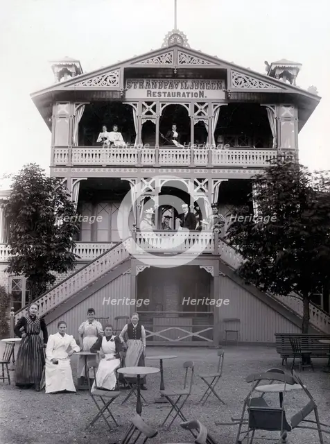 Seaside pavilion restaurant, Landskrona, Sweden, 1895. Creator: Unknown.