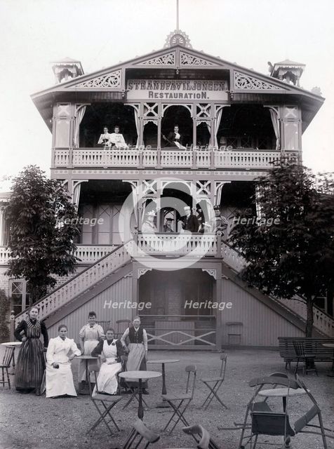 Seaside pavilion restaurant, Landskrona, Sweden, 1895. Creator: Unknown.
