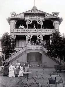 Seaside pavilion restaurant, Landskrona, Sweden, 1895. Creator: Unknown
