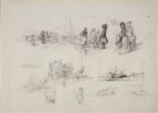Seaside Studies, 1830s. Creator: Eugene Isabey