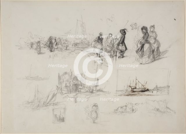 Seaside Studies, 1830s. Creator: Eugene Isabey.