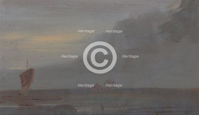 Seapiece with Boats: Evening;Seascape with Boats, Evening, ca. 1815. Creator: Unknown.