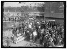 Seaplane, demonstration, between 1910 and 1920. Creator: Harris & Ewing
