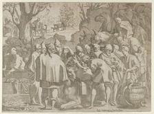 Search through the baggage of Joseph's brothers, ca. 1540-56. Creator: Leon Davent