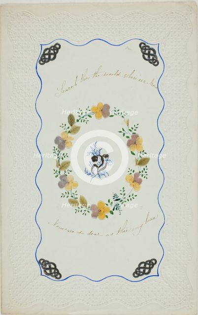 Search Through the World (valentine), c. 1850. Creator: Unknown.
