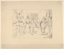 Searching for Arms (from Confederate War Etchings), 1861-63. Creator: Adalbert John Volck