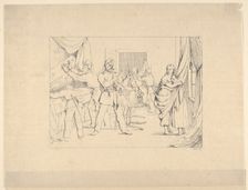 Searching for Arms (from Confederate War Etchings), 1861-63. Creator: Adalbert John Volck