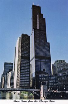 Sears Tower from the Chicago River, Chicago, Illinois, 1976