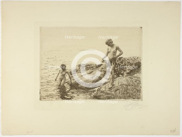 Seaward Skerries, 1913. Creator: Anders Leonard Zorn.