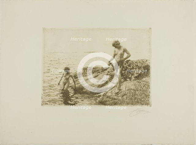 Seaward Skerries, 1913. Creator: Anders Leonard Zorn.