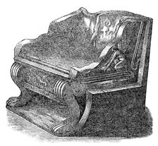 Seat found in the Dionysiac Theatre, Athens, 1862. Creator: Unknown