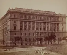 Seat of the General Staff of the Armed Forces - general view, Vienna, around 1890. Creator: Ludwig Niernberger