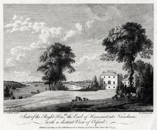 Seat of the Right Honourable the Earl of Harcourt at Nuneham, with a distant view of Oxford 1775.Artist: Michael Angelo Rooker