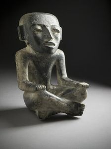 Seated Male Figure, between 200 and 600. Creator: Unknown
