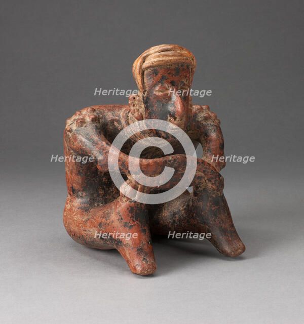 Seated Male Figure Leaning Forward with Arms Crossed over Knees, c. A.D. 200. Creator: Unknown.