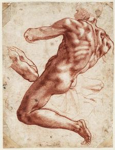 Seated male nude, 1511. Creator: Buonarroti, Michelangelo (1475-1564)