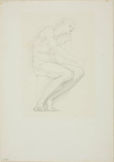 Seated Male Nude, c. 1873-77. Creator: Sir Edward Coley Burne-Jones