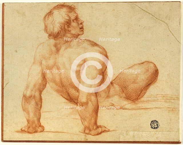 Seated Male Nude, n.d. Creator: Unknown.
